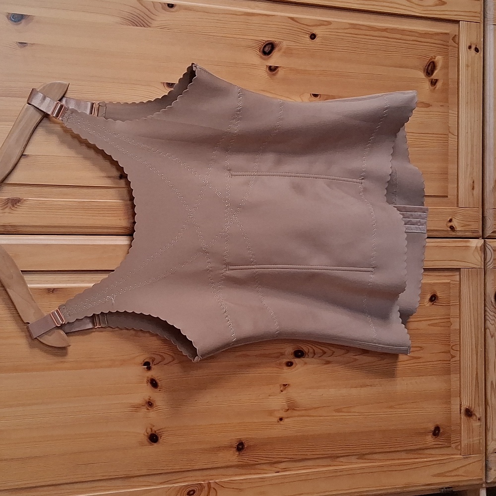 Prima Valentina Tan Nude Open Bust Shapewear Corset Plus Size 3X - Picture 6 of 11